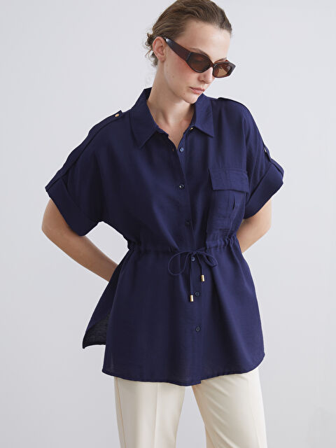 LCW Comfort Armürlü Oversize Kadın Gömlek - S5KS68Z8-CUY