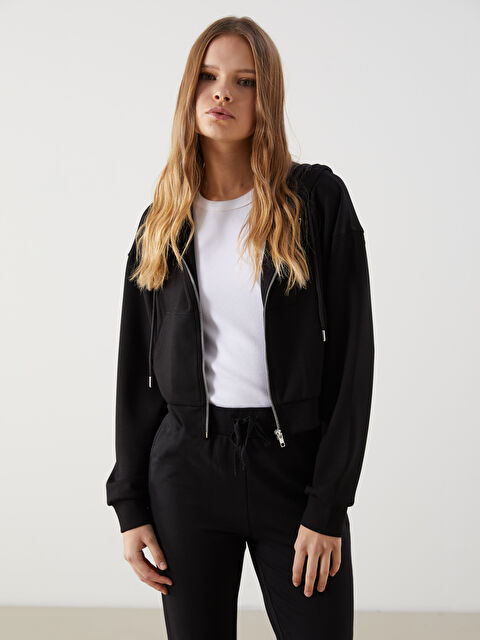 XSIDE Kapüşonlu Kadın Fermuarlı Sweatshirt - S5KS75Z8-CVL