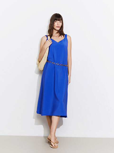 LCWAIKIKI Classic V Yaka Askılı Kadın Elbise - S5KT45Z8-HNA