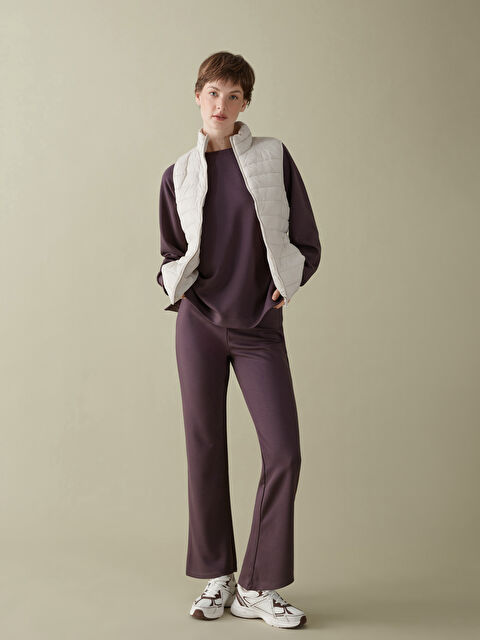 LCWAIKIKI Classic Beli Lastikli Kadın Pantolon - S5KT47Z8-HQ4