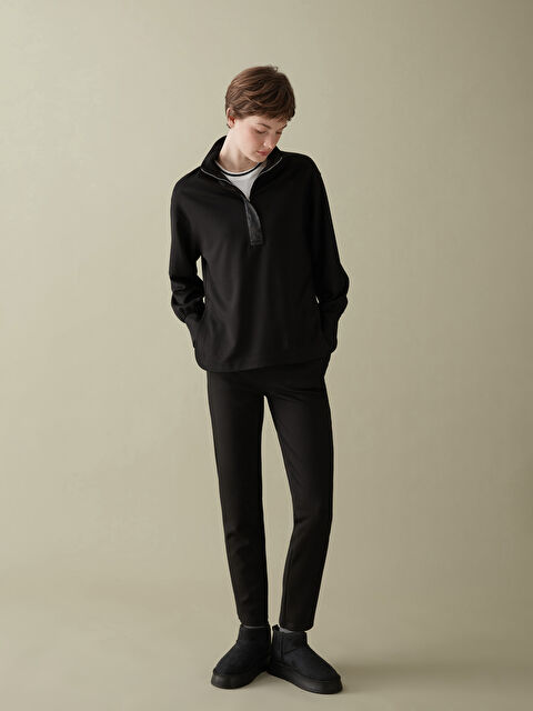 LCWAIKIKI Classic Beli Lastikli Kadın Pantolon - S5KT56Z8-CVL