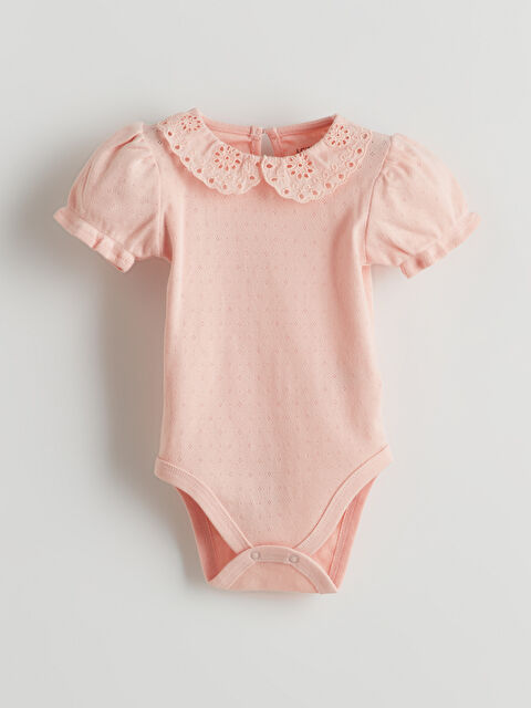 LCW baby Çiçekli Pamuklu Kız Bebek Çıtçıtlı Bodysuit - S5KU53Z1-SB5