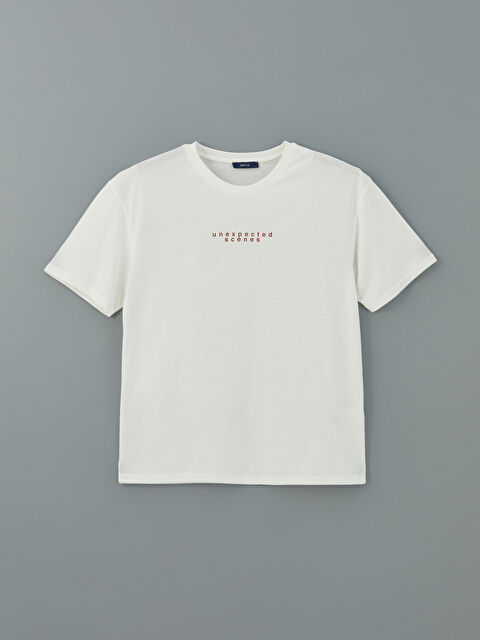 LCW ECO Bisiklet Yaka Kısa Kollu Baskılı Penye Erkek Tişört - S5KU80Z8-EEW