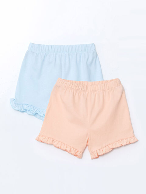LCW ECO Beli Lastikli Basic Kız Çocuk Şort 2'li - S5KV61Z1-QXE