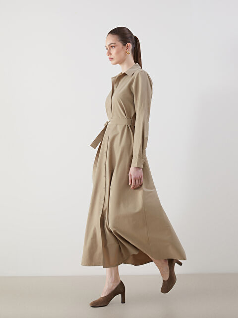 LCWAIKIKI Classic Poplin Kadın Gömlek Elbise - S5KV69Z8-FW6