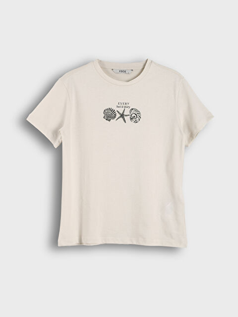 XSIDE Женская футболка с принтом и круглым вырезом - S5KY04Z8-FPK