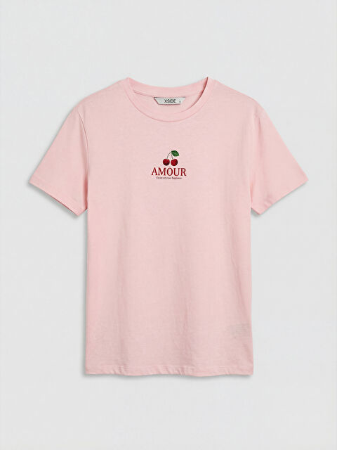 XSIDE Crew Neck Printed Women's T-Shirt - S5KY04Z8-FSM