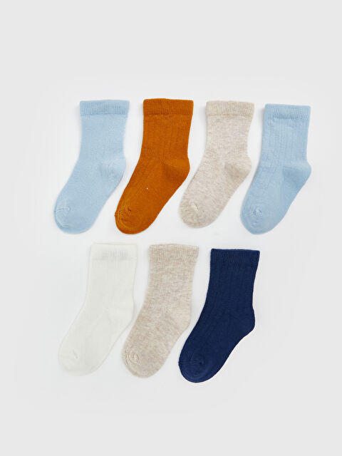 LCW baby Basic Erkek Çocuk Soket Çorap 7'li - S5KY13Z1-VL6