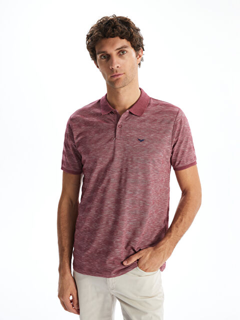 LCW ECO Polo Yaka Kısa Kollu Nakışlı Erkek Tişört - S5KY56Z8-LET