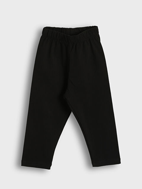 LCW baby Elasticated Waist 3/4 Length Girls' Leggings - S5L058Z1-CVL