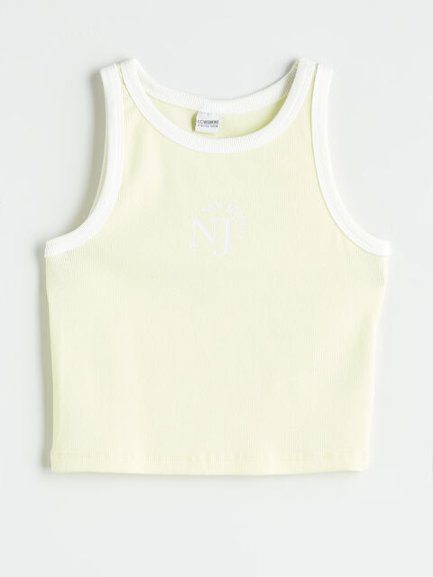 LCW Kids Crew Neck Embroidered Girls' Tank Top - S5L211Z4-8QA