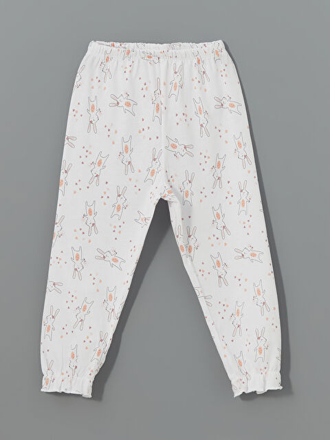 LCW baby Beli Lastikli Kız Bebek Pijama Alt - S5L222Z1-LRA