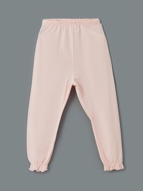 LCW baby Beli Lastikli Çiçekli Kız Bebek Pijama Alt - S5L226Z1-FTG