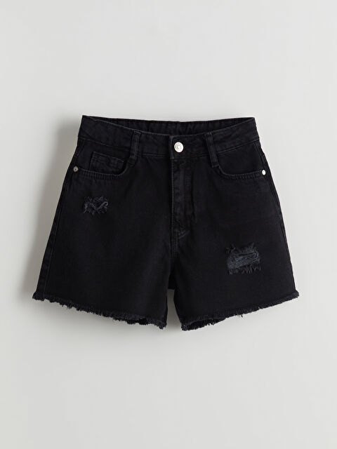 LCW Kids Beli Ayarlanabilir Lastikli Kız Çocuk Jean Şort - S5L244Z4-326