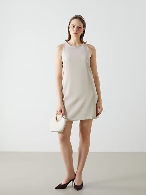 LCW ECO Bisiklet Yaka Kadın Mini Elbise - S5L272Z8-ZB2