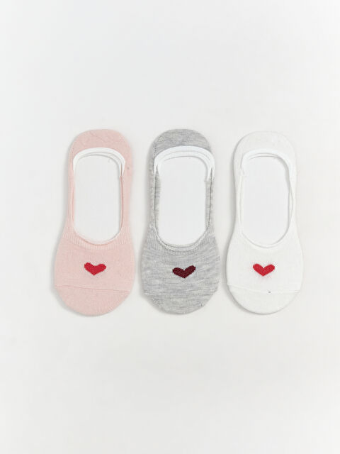 LCW ECO Desenli Kız Çocuk Babet Çorap 3'lü - S5L367Z4-FLY