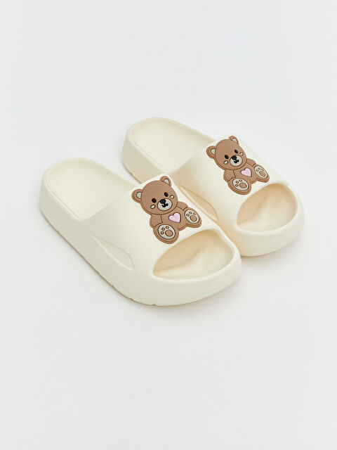 LCW STEPS Ayı Teddy Baskılı Kız Çocuk Terlik - S5L405Z4-K0E