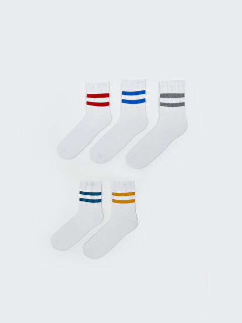 LCW ACCESSORIES Çizgili Erkek Soket Çorap 5'li - S5L444Z8-J5E