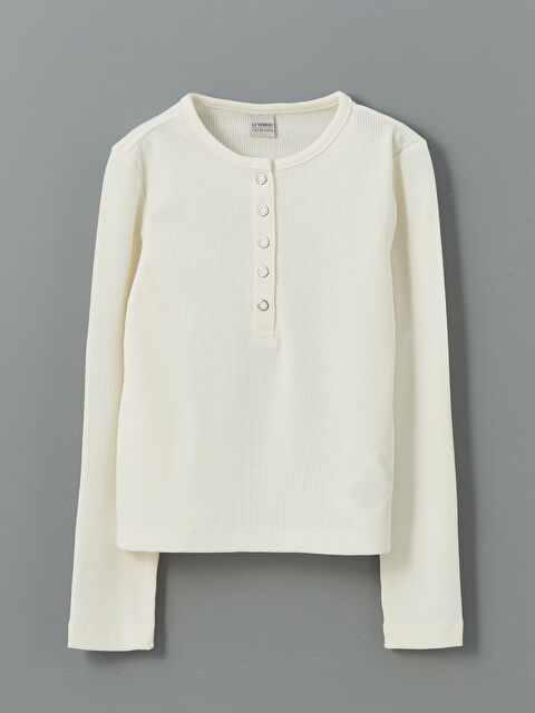 LCW Kids Bisiklet Yaka Kız Çocuk Tişört - S5L542Z4-FDW