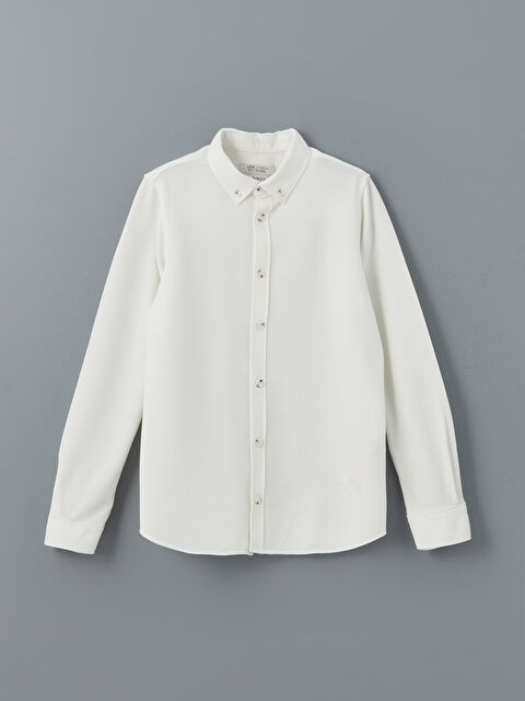 LCW Vision Uzun Kollu Dokulu Erkek Çocuk Gömlek - S5L563Z4-Q6K