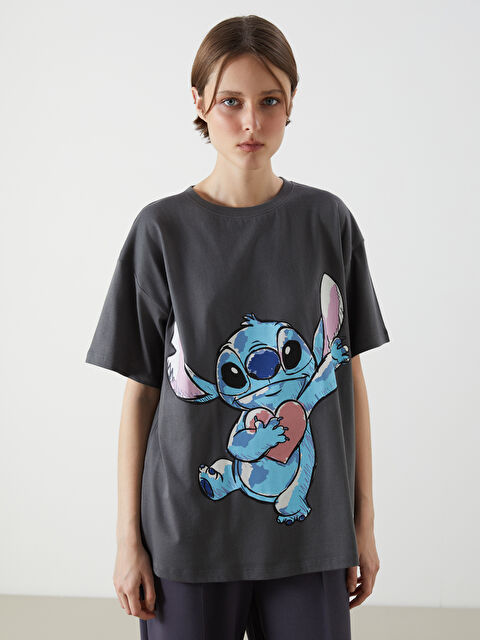 LCWAIKIKI Classic Crew Neck Stitch Licensed Women's T-Shirt - S5L590Z8-JRY