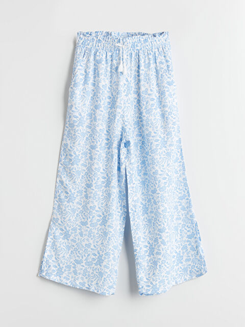 LCW Kids Beli Lastikli Çiçekli Kız Çocuk Pantolon - S5L598Z4-LQQ