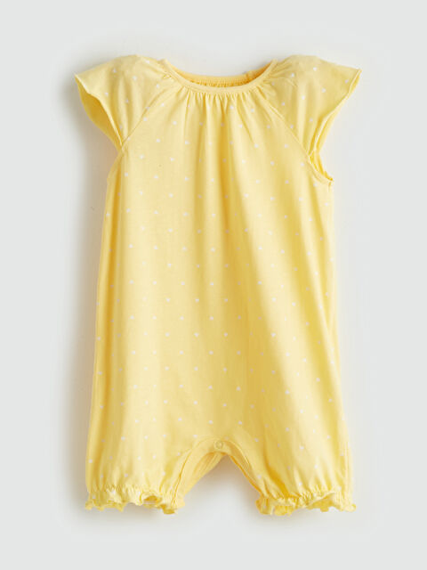 LCW baby Bisiklet Yaka Kız Bebek Penye Tulum - S5L637Z1-LUG