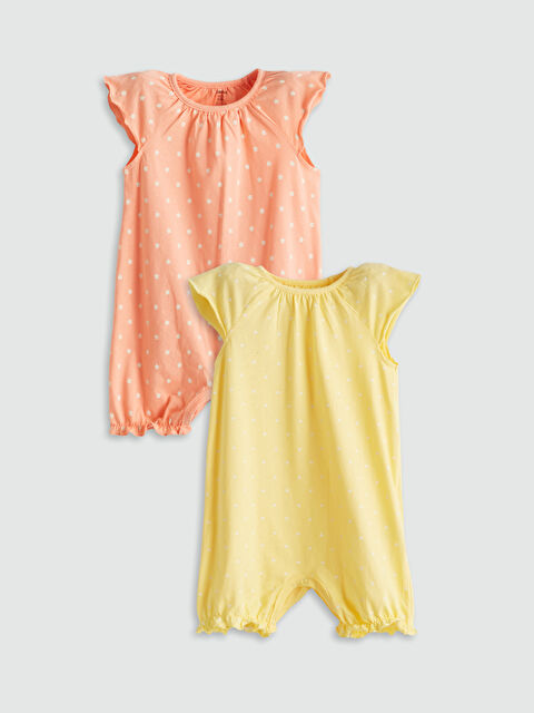 LCW baby Bisiklet Yaka Kız Bebek Tulum 2'li - S5L638Z1-LUG