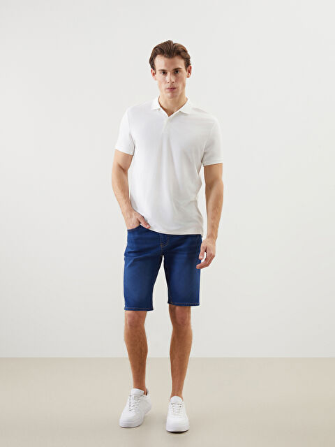 LCW ECO Süper Skinny Fit Erkek Jean Şort - S5L651Z8-507