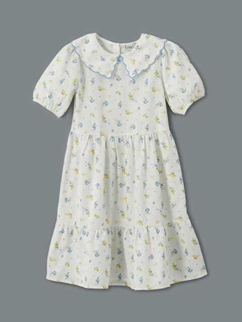 LCW Kids Bebe Yaka Çiçekli Kız Çocuk Elbise - S5L654Z4-LRA