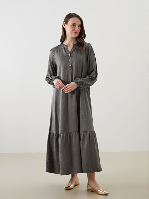 LCW Grace Kaçık Yaka Desenli Elbise - S5L686Z8-MKT