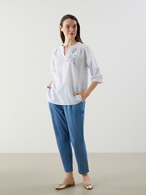 LCW Grace Beli Lastikli Straight Fit Kadın Jean Pantolon - S5L717Z8-563