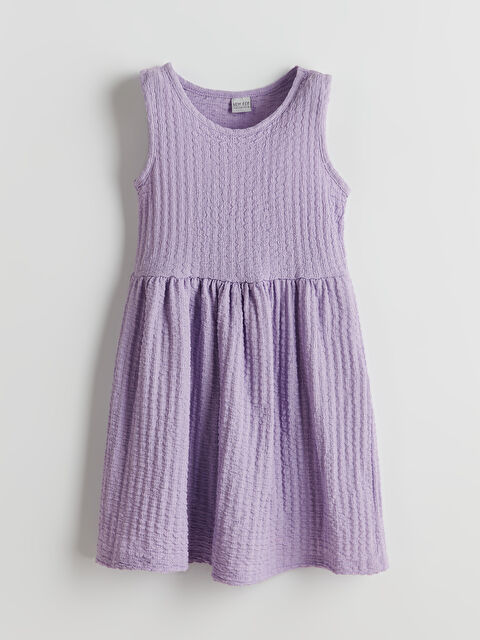 LCW ECO Bisiklet Yaka Kız Çocuk Elbise - S5L766Z4-FYE