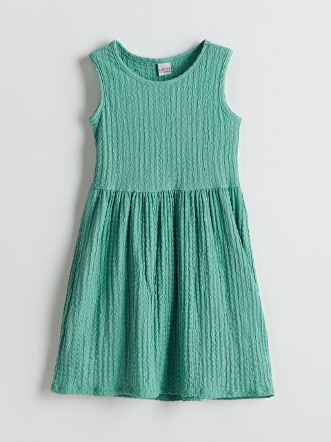 LCW ECO Bisiklet Yaka Kız Çocuk Elbise - S5L766Z4-G0V