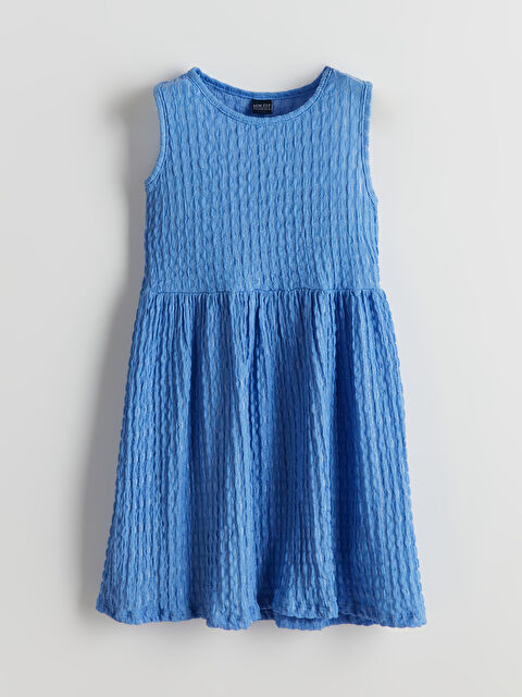 LCW ECO Bisiklet Yaka Kız Çocuk Elbise - S5L766Z4-GJL