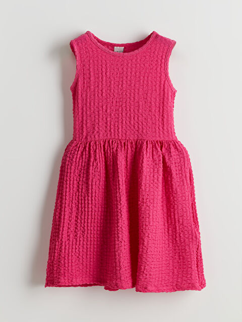 LCW ECO Bisiklet Yaka Kız Çocuk Elbise - S5L766Z4-GSY