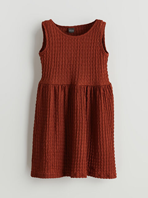 LCW ECO Bisiklet Yaka Kız Çocuk Elbise - S5L766Z4-GXR