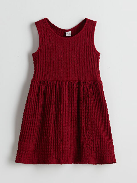 LCW ECO Bisiklet Yaka Kız Çocuk Elbise - S5L766Z4-HLG