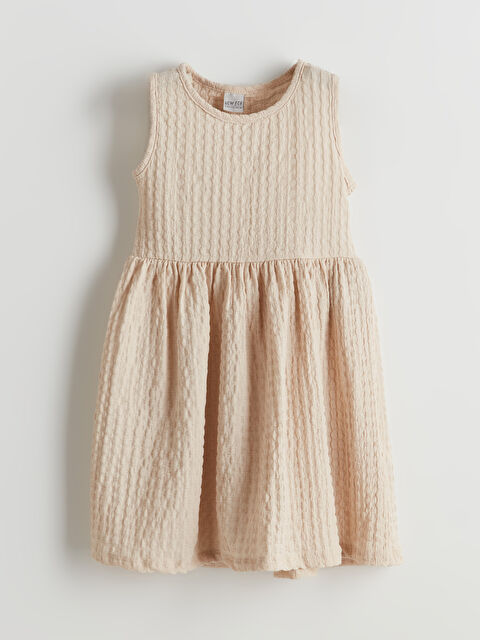 LCW ECO Bisiklet Yaka Kız Çocuk Elbise - S5L766Z4-LXK