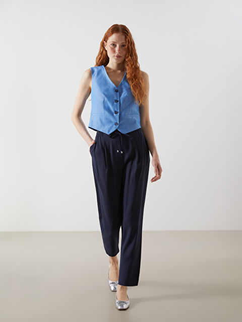 LCW Vision Beli Lastikli Kadın Pantolon - S5L768Z8-HRZ