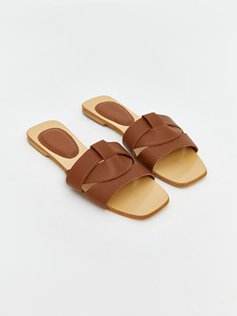 LCW HOME Deri Görünümlü Kadın Terlik - S5L973Z8-GQY