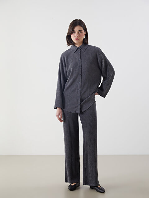 LCW Modest Beli Lastikli Dokulu Kadın Pantolon - S5L977Z8-CTK