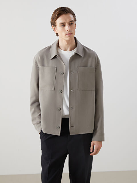 LCW Vision Standart Kalıp Gömlek Yaka Erkek Mont - S5L981Z8-DMK