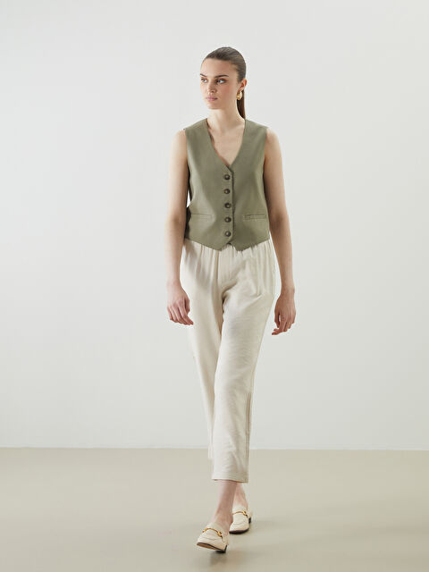 LCW Vision Әйелдерге арналған серпімді белдік сәбіз тәрізді пішім шалбар - S5LA20Z8-D1N