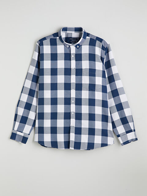 LCWAIKIKI Classic Chemise Pour Hommes Coupe Régulière À Manches Longues En Tissu Dobby Écossais - S5LB44Z8-LN6