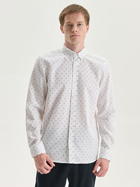 LCW Vision Slim Fit Long Sleeve Men's Shirt - S5LB47Z8-LU7