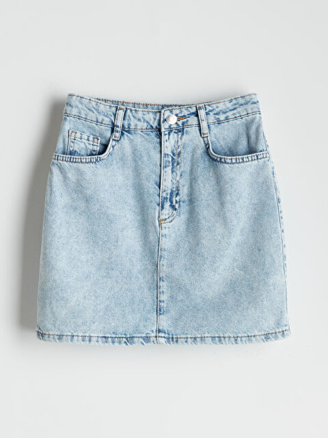 LCW Kids Beli Ayarlanabilir Lastikli Kız Çocuk Jean Etek - S5LB68Z4-SHK