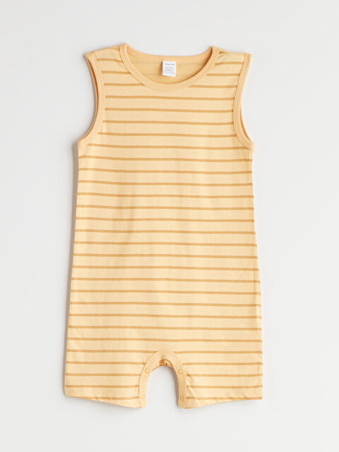 LCW baby Bisiklet Yaka Çizgili Erkek Bebek Tulum - S5LC06Z1-LKJ