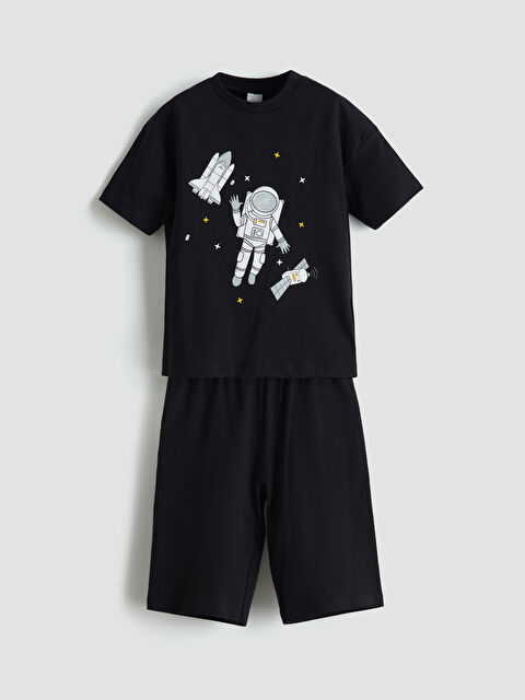 LCW ECO Crew Neck Boys' T-Shirt and Bermuda 2 Pack - S5LC39Z1-CVL