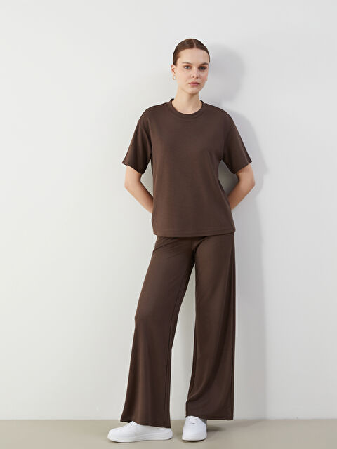 LCW Comfort Beli Lastikli Geniş Paça Kadın Eşofman Altı - S5LD48Z8-HEH